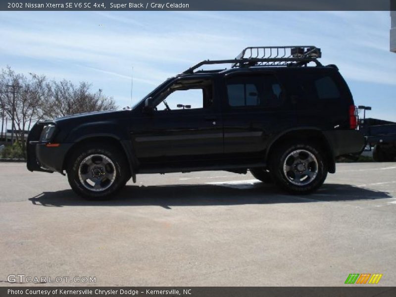 Super Black / Gray Celadon 2002 Nissan Xterra SE V6 SC 4x4