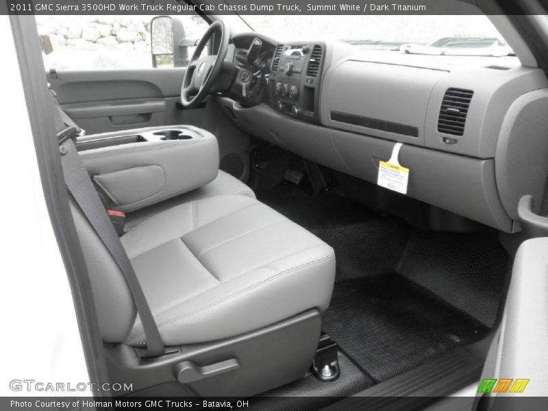 Summit White / Dark Titanium 2011 GMC Sierra 3500HD Work Truck Regular Cab Chassis Dump Truck
