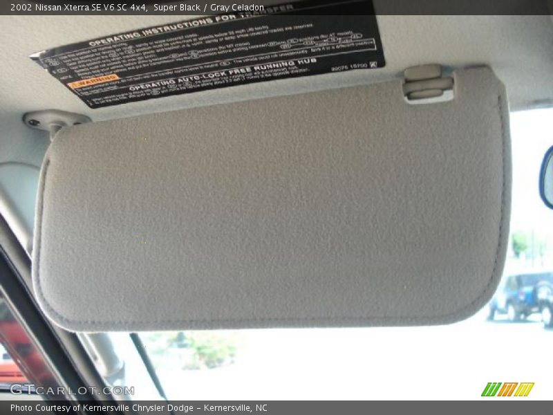 Super Black / Gray Celadon 2002 Nissan Xterra SE V6 SC 4x4