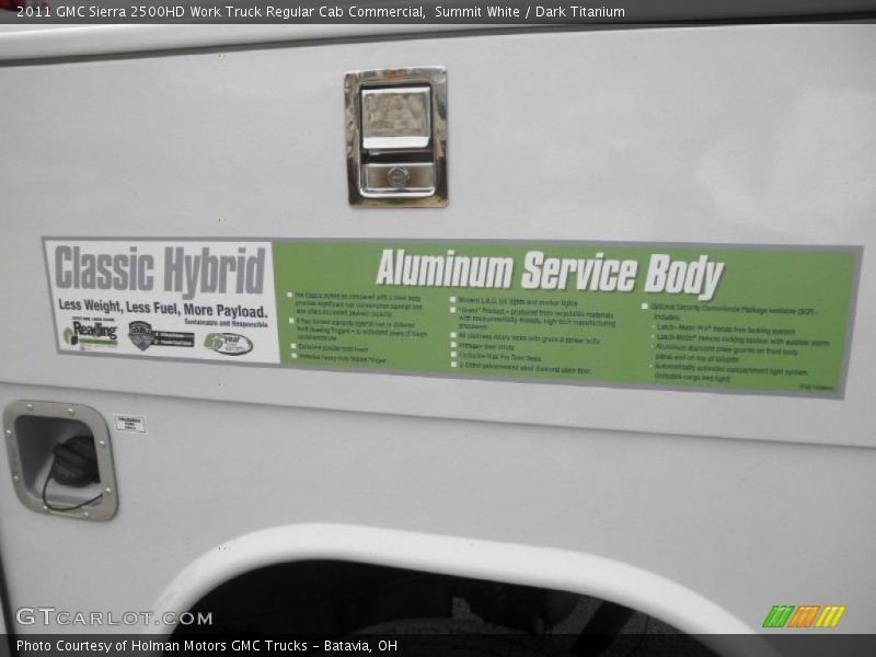 Summit White / Dark Titanium 2011 GMC Sierra 2500HD Work Truck Regular Cab Commercial