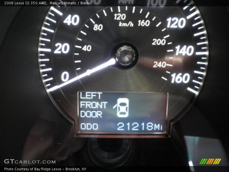 Mercury Metallic / Black 2008 Lexus GS 350 AWD