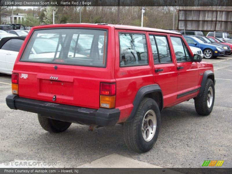 Flame Red / Beige 1994 Jeep Cherokee Sport 4x4
