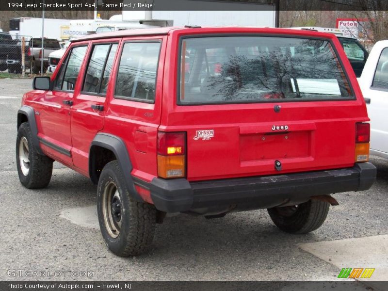 Flame Red / Beige 1994 Jeep Cherokee Sport 4x4