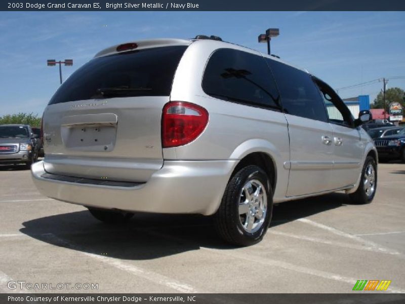 Bright Silver Metallic / Navy Blue 2003 Dodge Grand Caravan ES