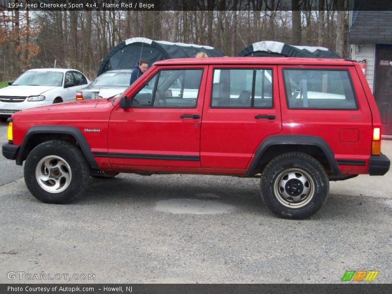 Flame Red / Beige 1994 Jeep Cherokee Sport 4x4