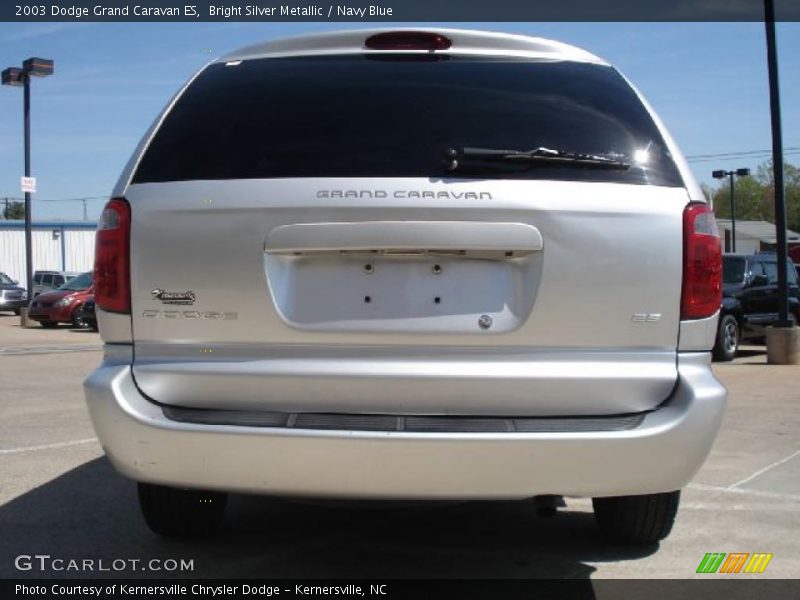 Bright Silver Metallic / Navy Blue 2003 Dodge Grand Caravan ES