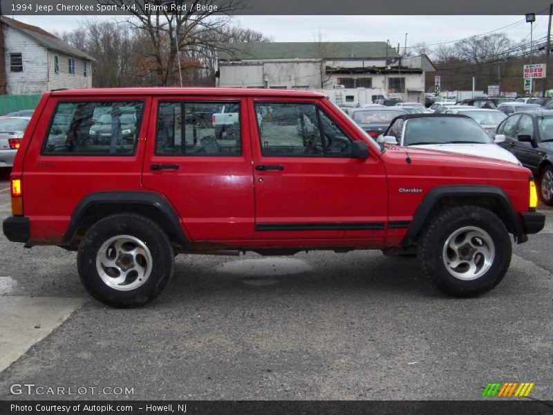 Flame Red / Beige 1994 Jeep Cherokee Sport 4x4
