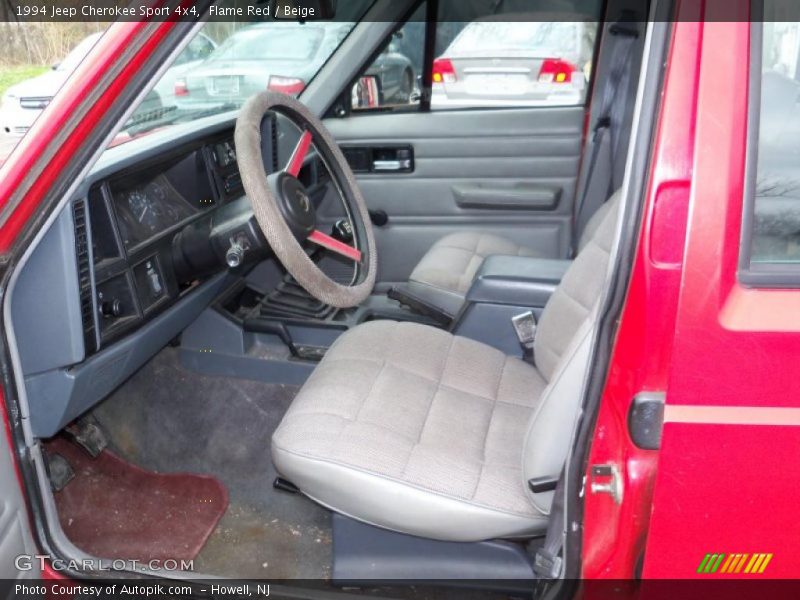 Flame Red / Beige 1994 Jeep Cherokee Sport 4x4