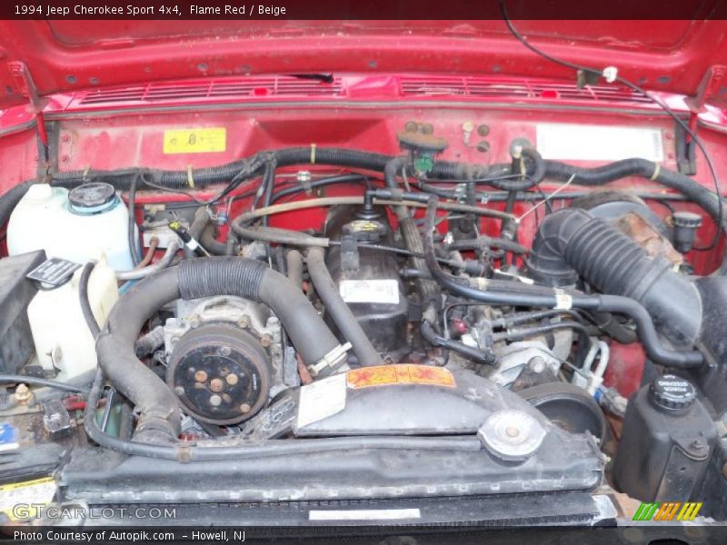 Flame Red / Beige 1994 Jeep Cherokee Sport 4x4