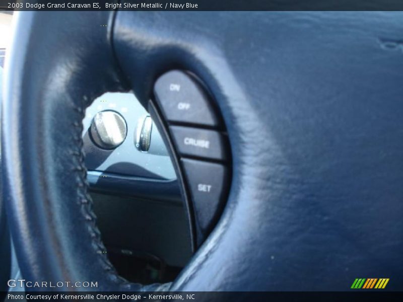 Bright Silver Metallic / Navy Blue 2003 Dodge Grand Caravan ES