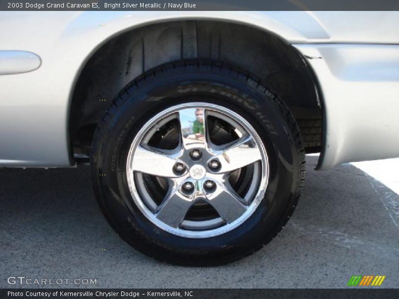 Bright Silver Metallic / Navy Blue 2003 Dodge Grand Caravan ES