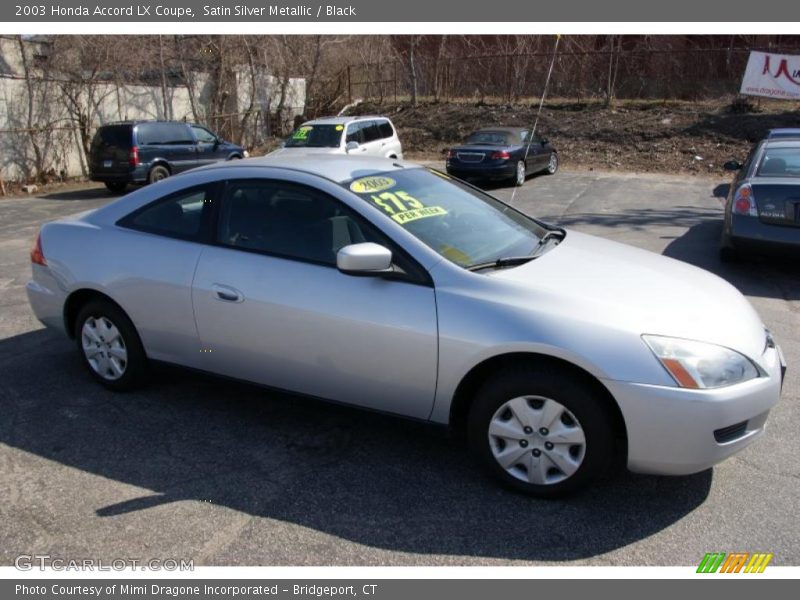 Satin Silver Metallic / Black 2003 Honda Accord LX Coupe