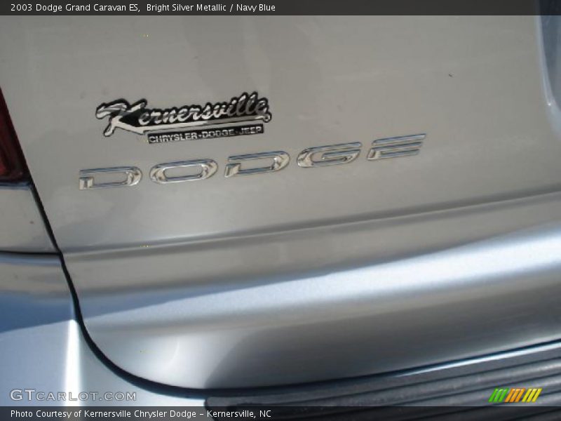 Bright Silver Metallic / Navy Blue 2003 Dodge Grand Caravan ES