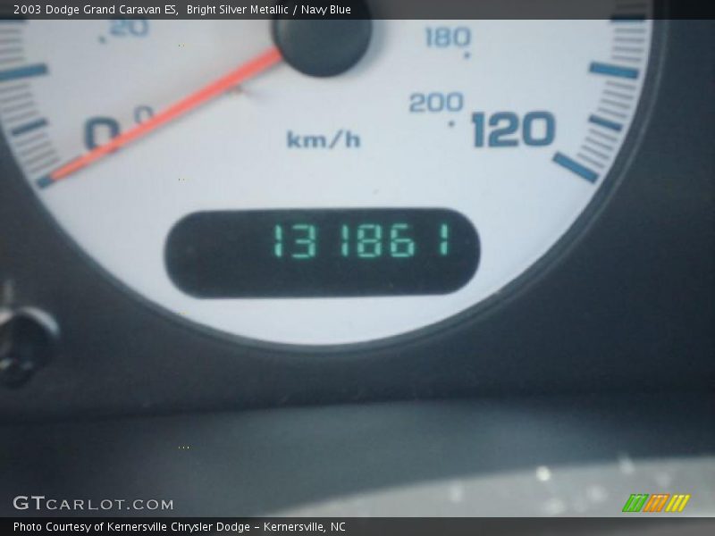 Bright Silver Metallic / Navy Blue 2003 Dodge Grand Caravan ES