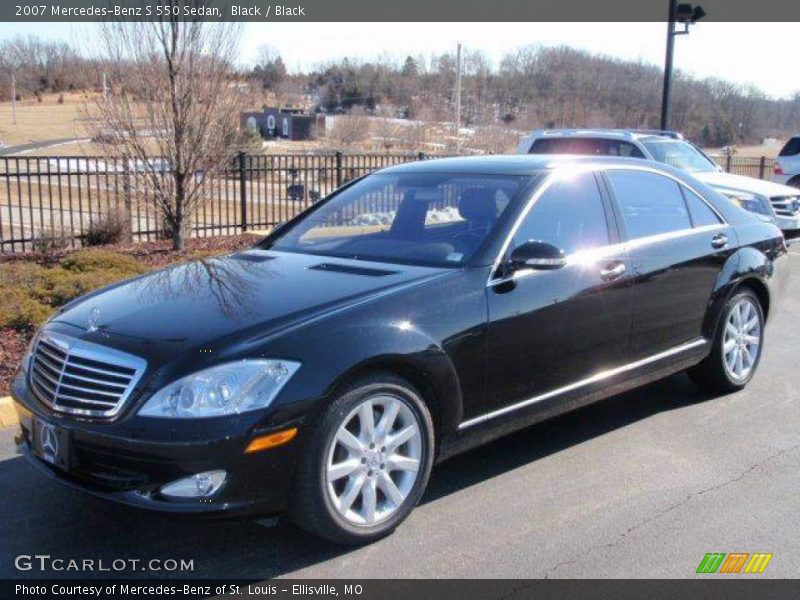 Black / Black 2007 Mercedes-Benz S 550 Sedan