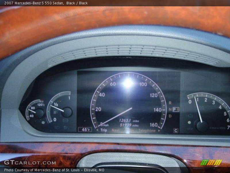 Black / Black 2007 Mercedes-Benz S 550 Sedan