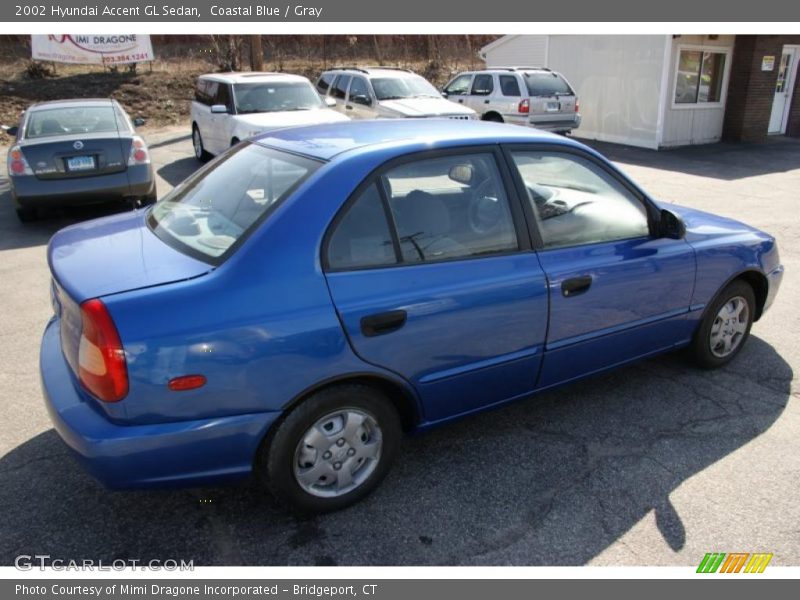 Coastal Blue / Gray 2002 Hyundai Accent GL Sedan