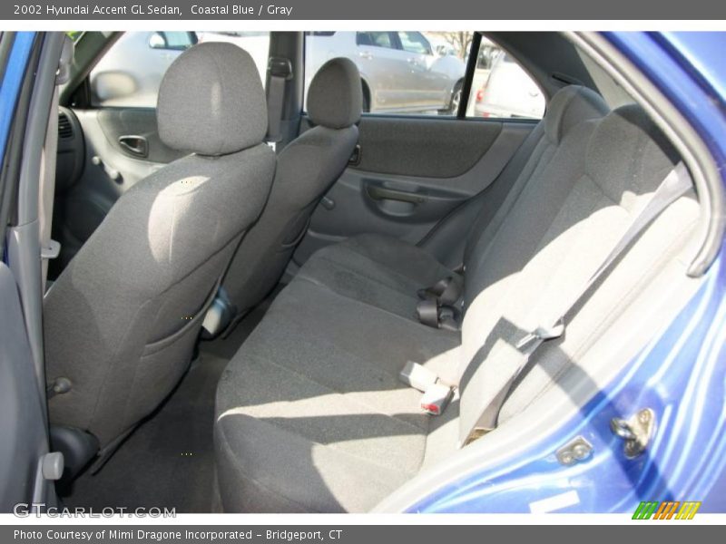 Coastal Blue / Gray 2002 Hyundai Accent GL Sedan