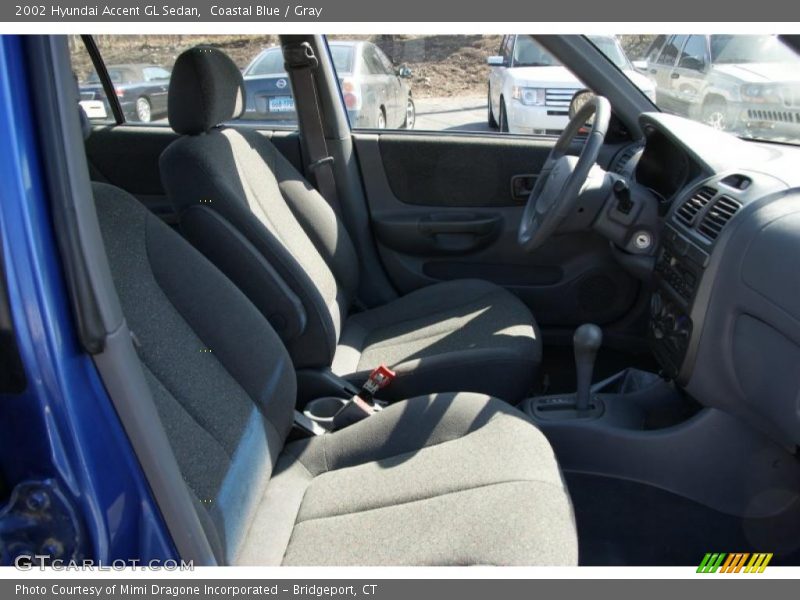 Coastal Blue / Gray 2002 Hyundai Accent GL Sedan