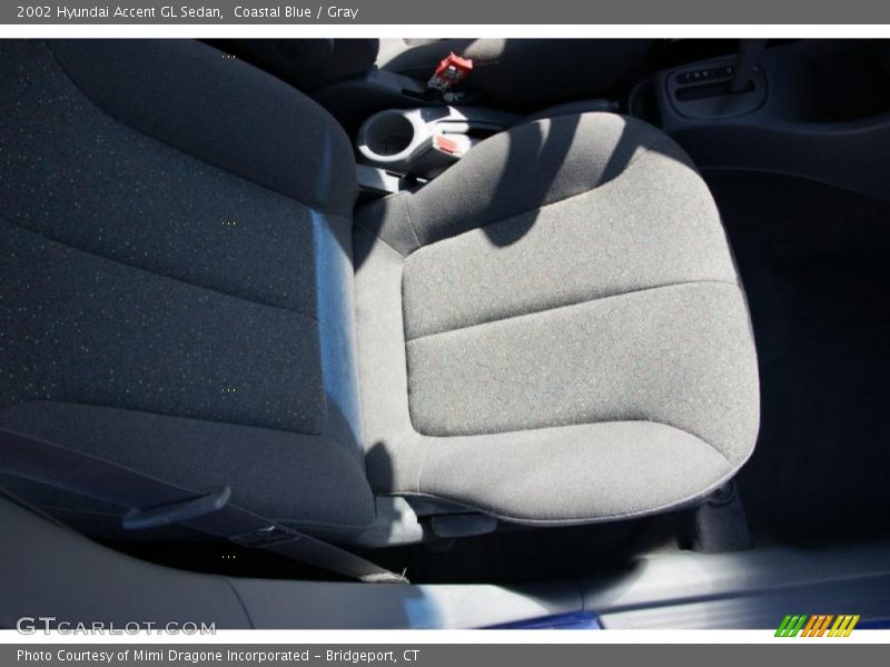 Coastal Blue / Gray 2002 Hyundai Accent GL Sedan