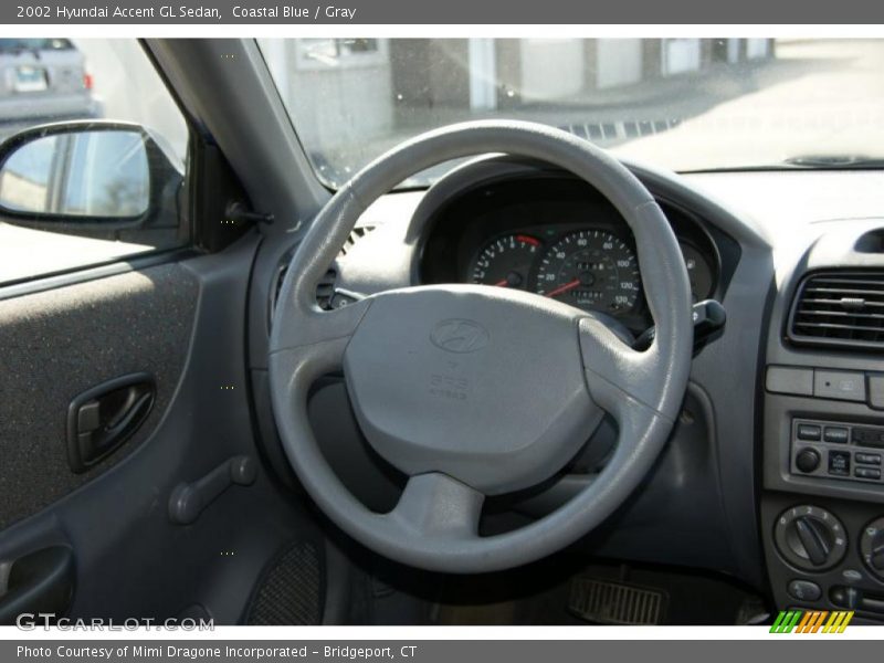 Coastal Blue / Gray 2002 Hyundai Accent GL Sedan