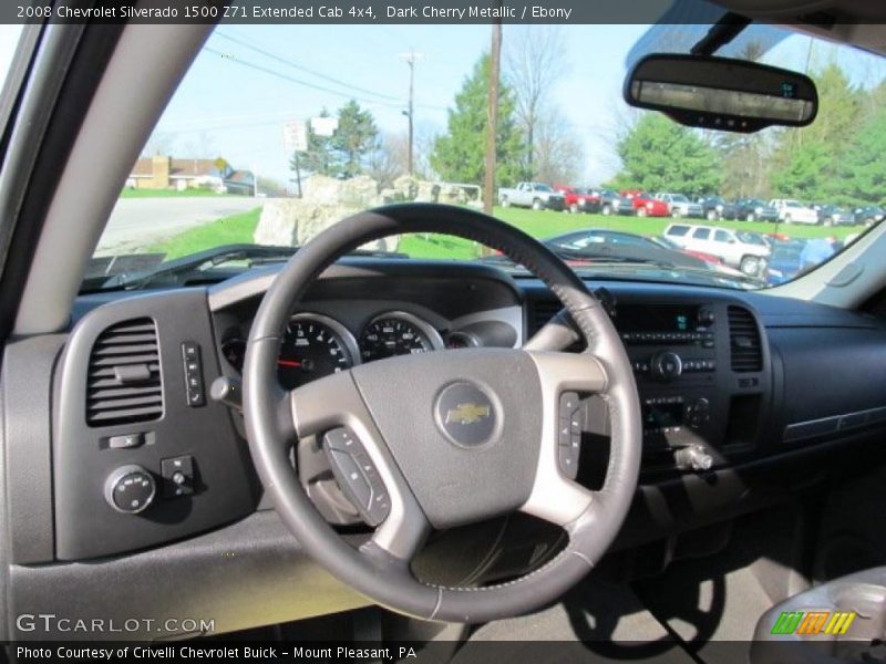 Dark Cherry Metallic / Ebony 2008 Chevrolet Silverado 1500 Z71 Extended Cab 4x4