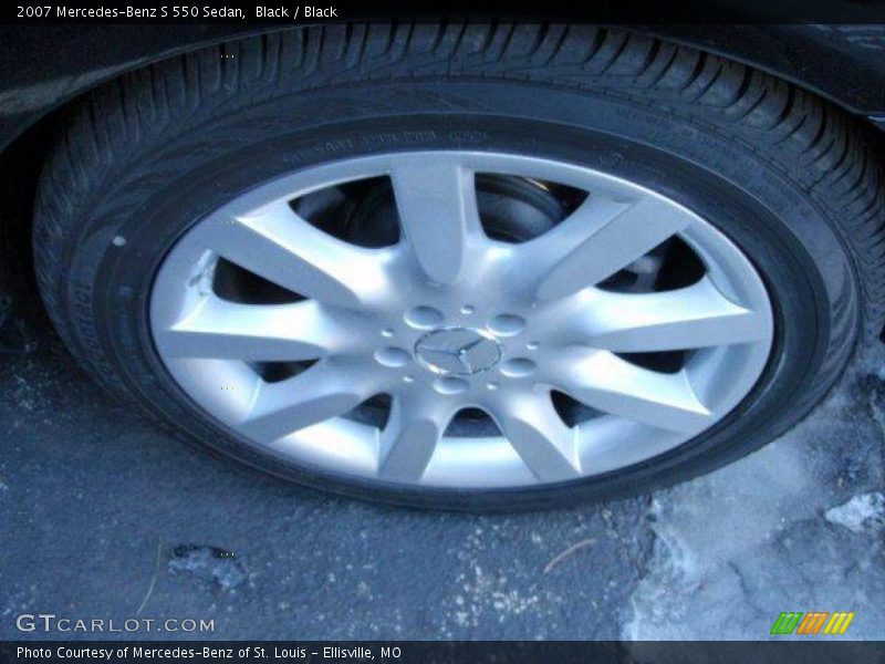 Black / Black 2007 Mercedes-Benz S 550 Sedan