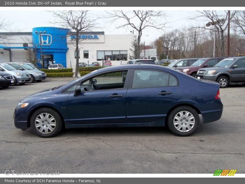Royal Blue Pearl / Gray 2010 Honda Civic DX-VP Sedan