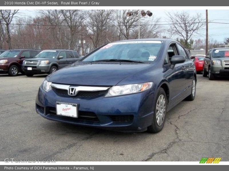 Royal Blue Pearl / Gray 2010 Honda Civic DX-VP Sedan