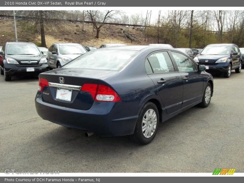 Royal Blue Pearl / Gray 2010 Honda Civic DX-VP Sedan