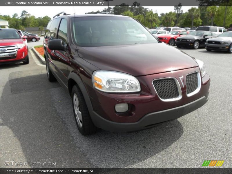 Cranberry Red Metallic / Gray 2006 Pontiac Montana SV6