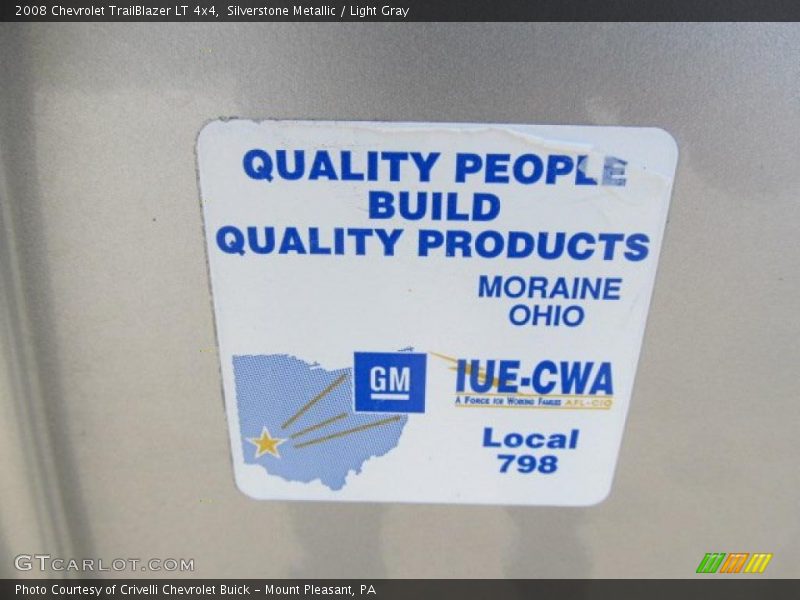 Silverstone Metallic / Light Gray 2008 Chevrolet TrailBlazer LT 4x4