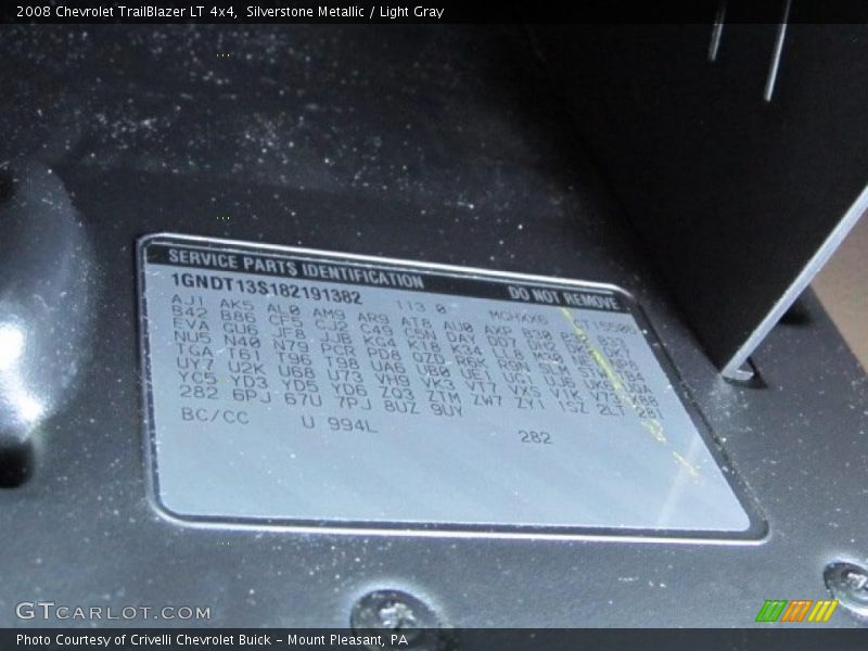 Silverstone Metallic / Light Gray 2008 Chevrolet TrailBlazer LT 4x4
