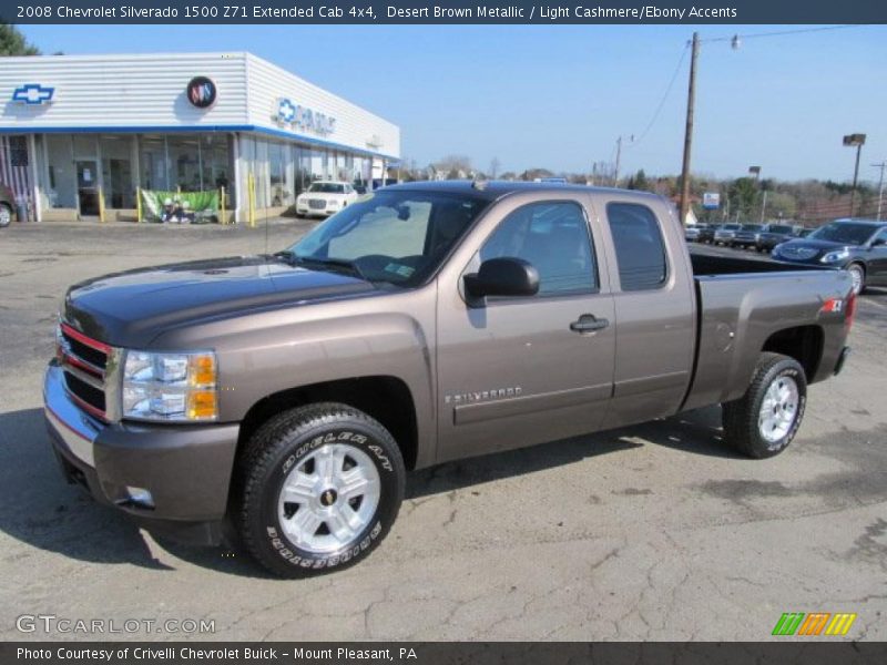 Desert Brown Metallic / Light Cashmere/Ebony Accents 2008 Chevrolet Silverado 1500 Z71 Extended Cab 4x4