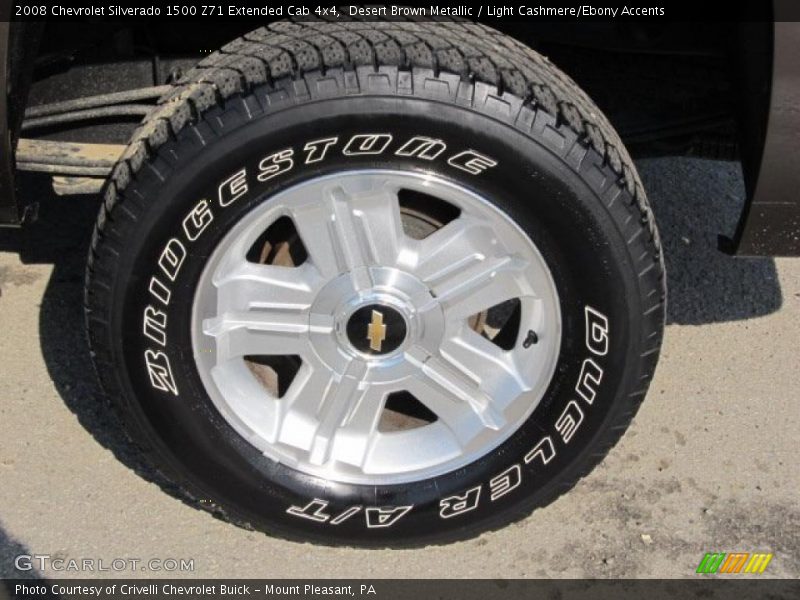 Desert Brown Metallic / Light Cashmere/Ebony Accents 2008 Chevrolet Silverado 1500 Z71 Extended Cab 4x4