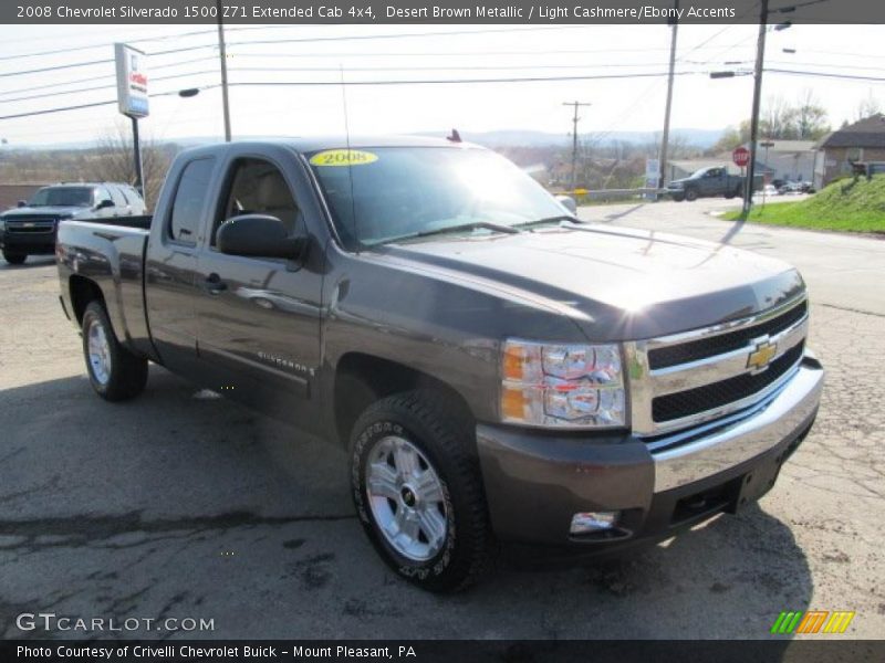 Desert Brown Metallic / Light Cashmere/Ebony Accents 2008 Chevrolet Silverado 1500 Z71 Extended Cab 4x4