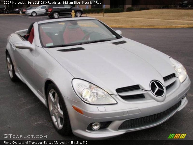 Iridium Silver Metallic / Red 2007 Mercedes-Benz SLK 280 Roadster