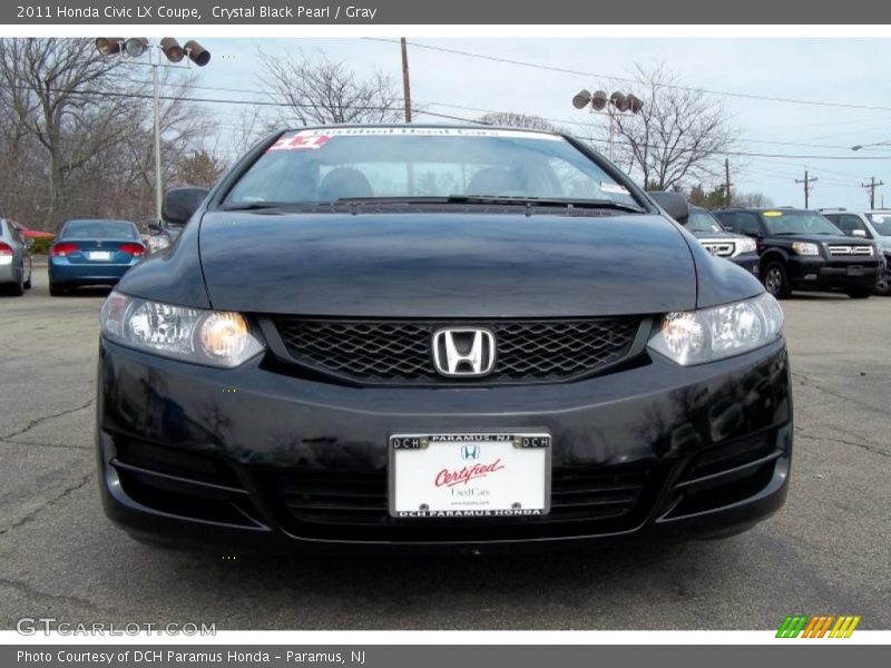 Crystal Black Pearl / Gray 2011 Honda Civic LX Coupe