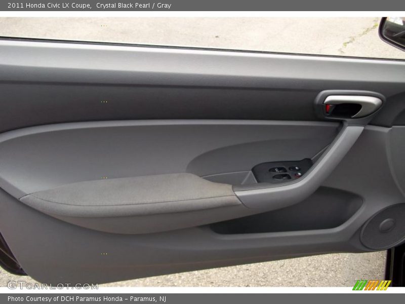 Crystal Black Pearl / Gray 2011 Honda Civic LX Coupe
