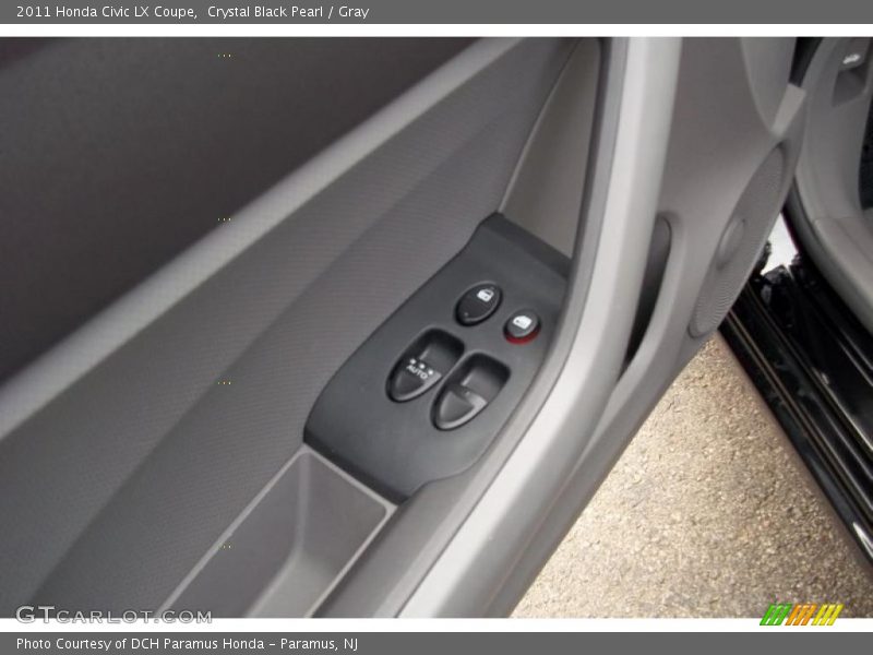 Crystal Black Pearl / Gray 2011 Honda Civic LX Coupe