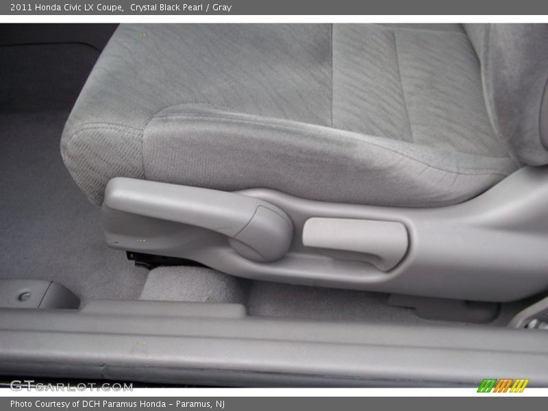 Crystal Black Pearl / Gray 2011 Honda Civic LX Coupe