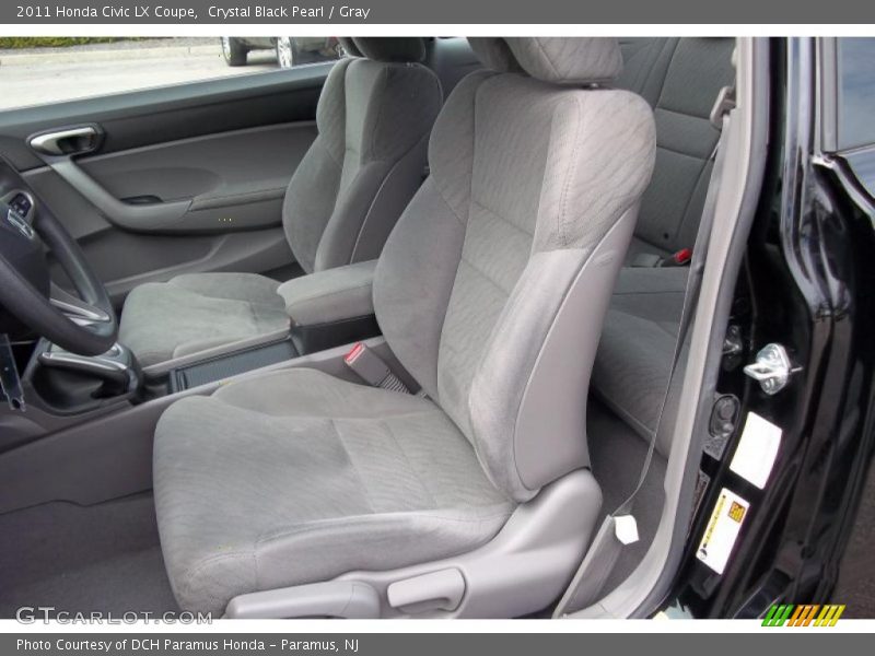 Crystal Black Pearl / Gray 2011 Honda Civic LX Coupe
