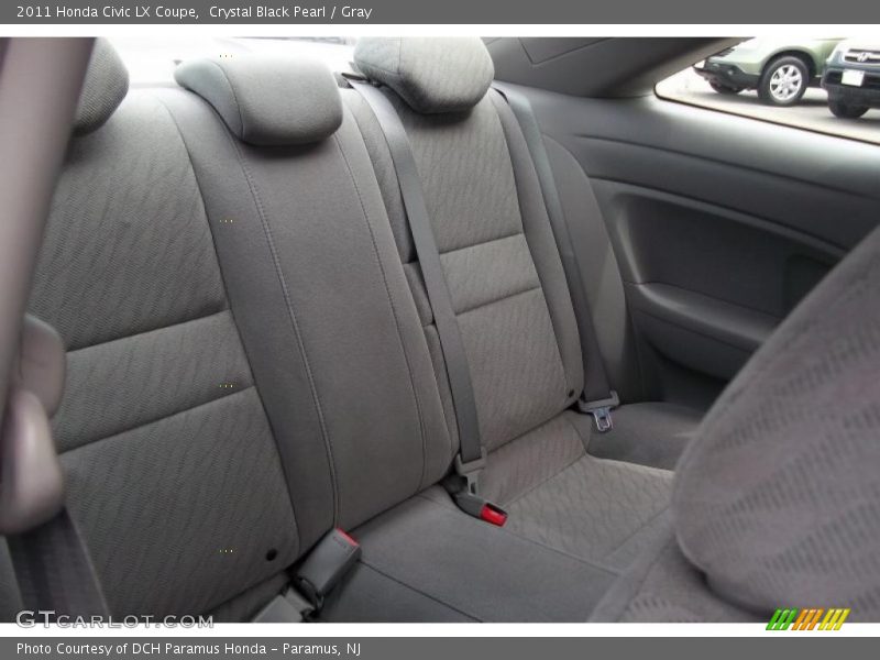 Crystal Black Pearl / Gray 2011 Honda Civic LX Coupe