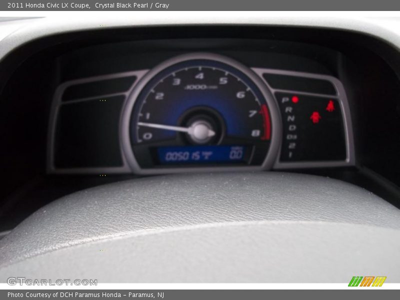Crystal Black Pearl / Gray 2011 Honda Civic LX Coupe