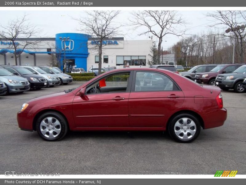 Radiant Red / Beige 2006 Kia Spectra EX Sedan