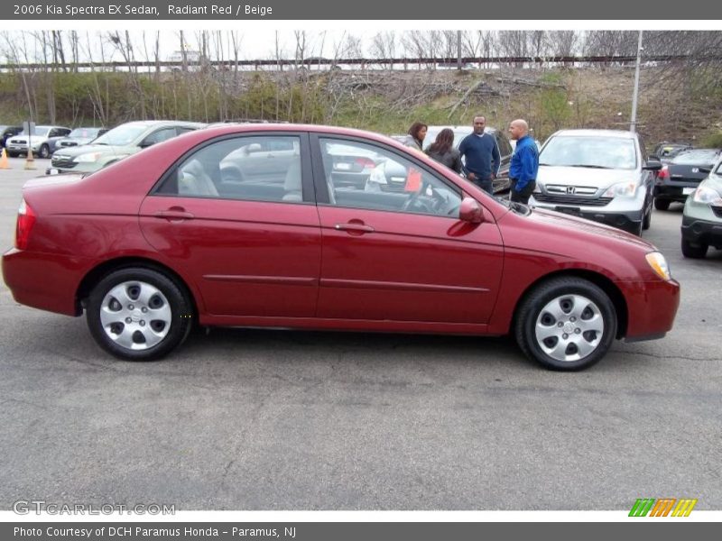 Radiant Red / Beige 2006 Kia Spectra EX Sedan