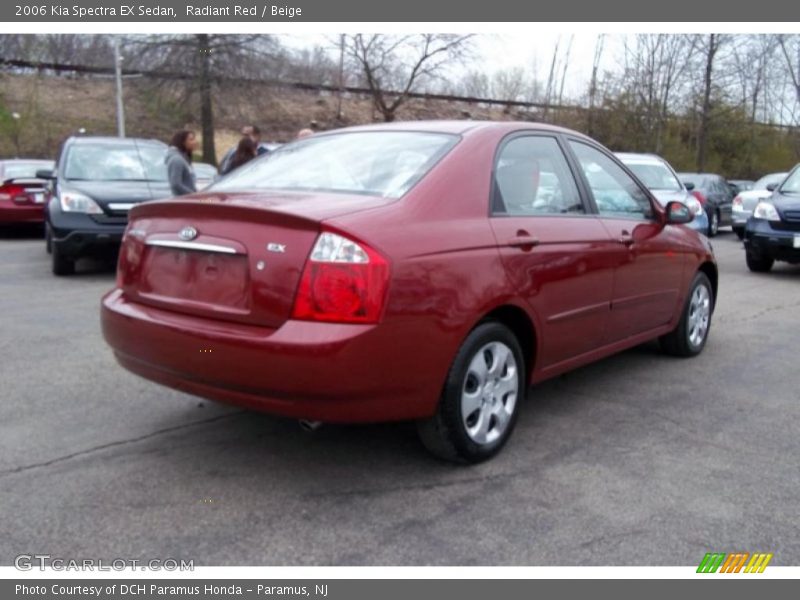 Radiant Red / Beige 2006 Kia Spectra EX Sedan