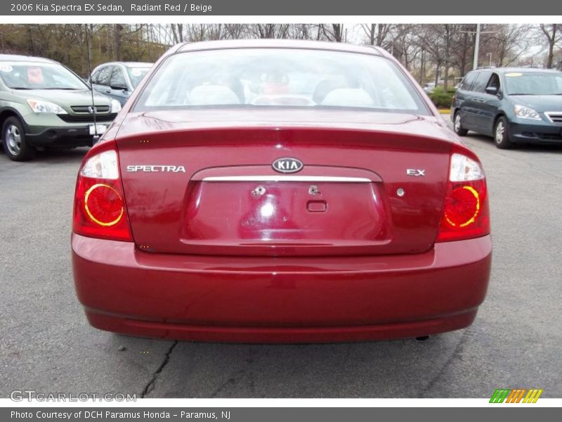 Radiant Red / Beige 2006 Kia Spectra EX Sedan