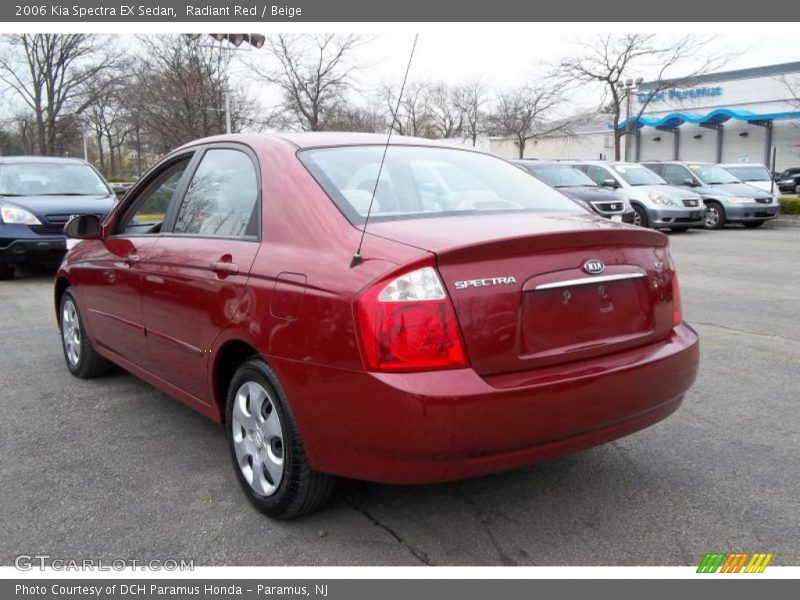 Radiant Red / Beige 2006 Kia Spectra EX Sedan
