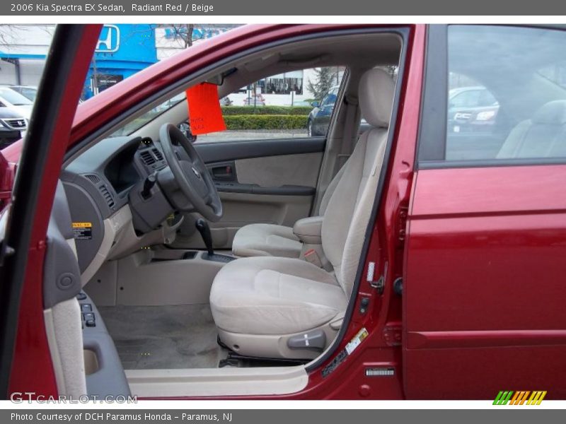Radiant Red / Beige 2006 Kia Spectra EX Sedan